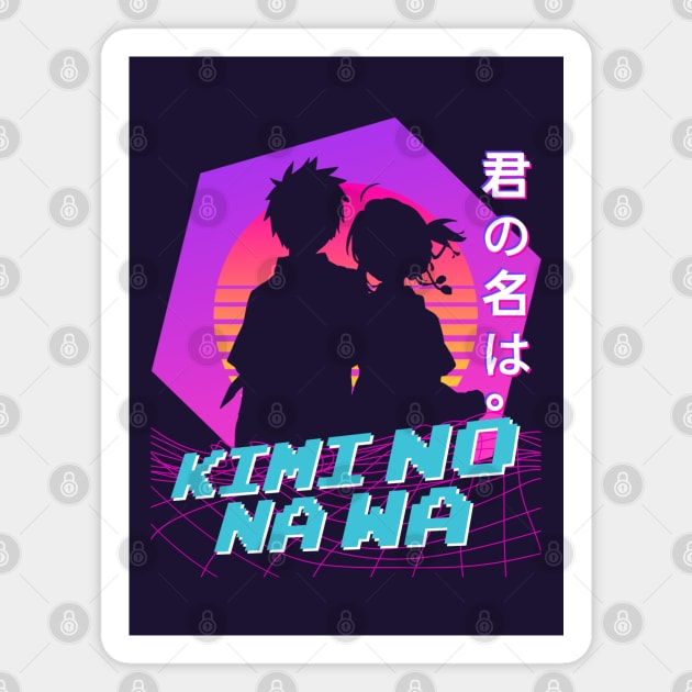 Kimi No Na Wa - Vaporwave Magnet by The Artz